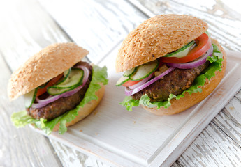 Delicious hamburgers