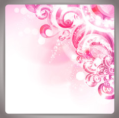 Abstract background with cute pink swirls.