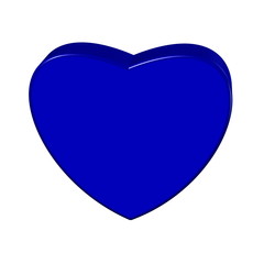Herz blau 3D