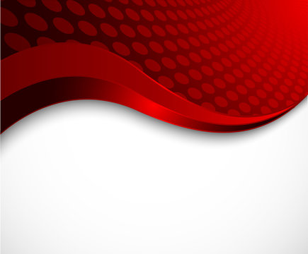 Abstract Red Wavy Background