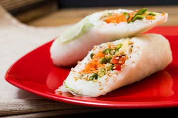 fresh sushi traditional japanese food