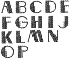 ABC Dekoschrift latex mit Kette 2