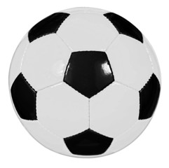 Black and white soccer ball