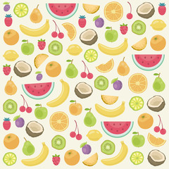 Fruits seamless background