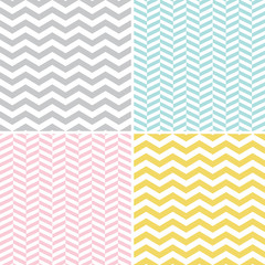 Set of zigzag (chevron) patterns - 52865622