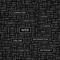 Fototapeta premium WEB. Word cloud concept illustration. 