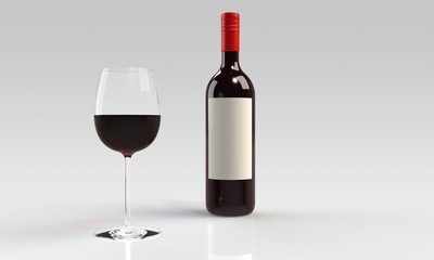 red wine and full glass