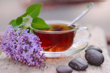 Spa. Tea. Lilac.