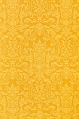 Floral gold wallpaper texture background