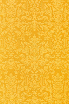 Floral gold wallpaper texture background