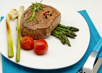 Solomillo de ternera con esparragos