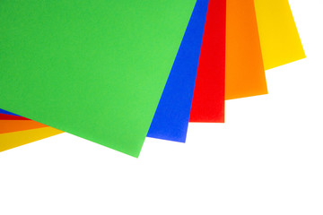 Colorful sheets of paper