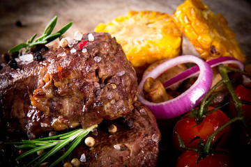 Delicious beef steak