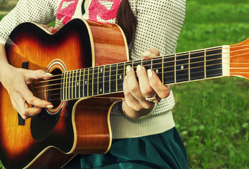 girl and guitar