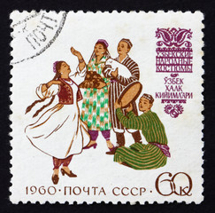 Postage stamp Russia 1960 Uzbek Costumes, Regional Costumes