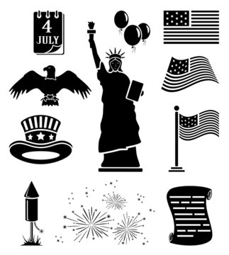 Independence day icons