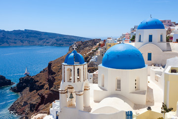 Blue Dome Churches Oia Santorini