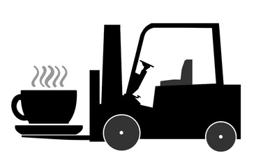 Boisson chaude dans un monte-charges