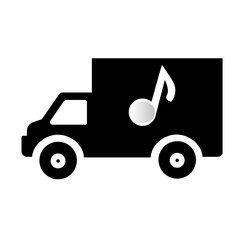Note de musique dans un camion
