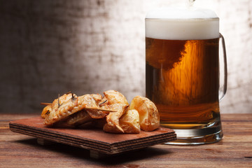 Beer with snack