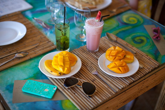 Philippino breakfast with mango
