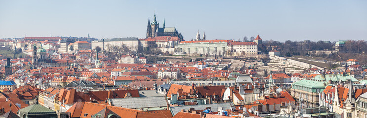 Naklejka na ściany i meble Panoramic View of Prague