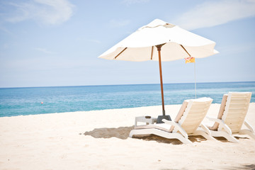 White sand and the sea