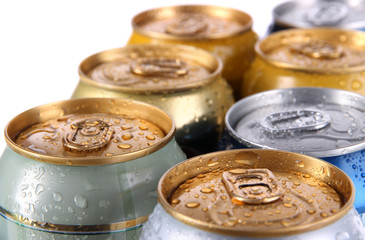 Metal tin isolated on white