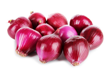 Purple onion isolated on white