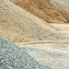 Baustoffe Kies, Sand und Splitt, Zementproduktion - 52878626