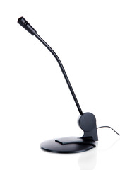 Computer microphone isolated on white