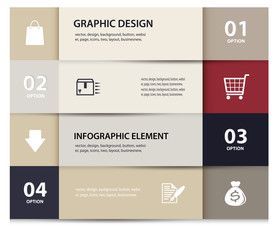 paper e commerce and numbers design template .
