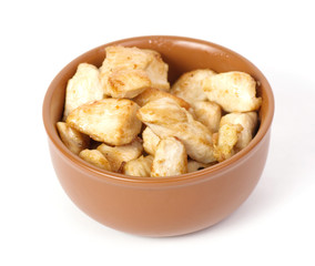 Bowl of roasted chicken