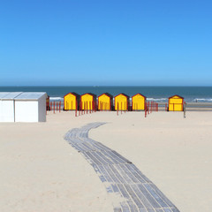 Fototapeta na wymiar Belgia - Plaża w Ostendzie