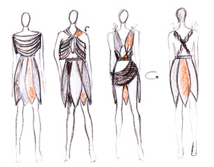 development of summer dresses in native style