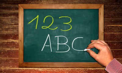 Kreidetafel - 123 ABC