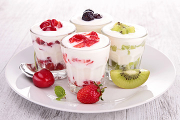 fruits and yogurt
