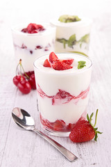 fruits and yogurt