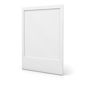 Blank photo frame isolated over white background
