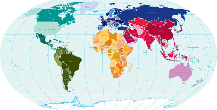 Fototapeta World map