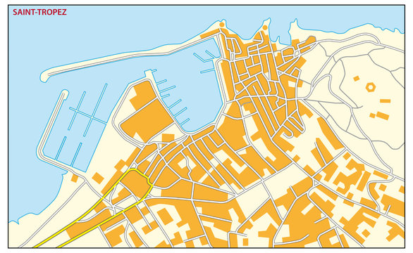 Saint-Tropez city map