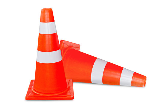 Two orange traffic cone