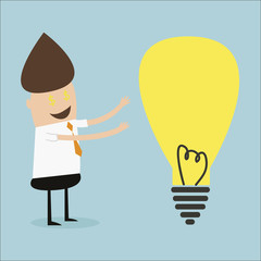businessman with big idea