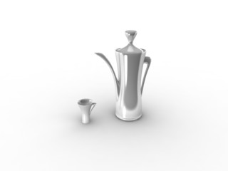 Vintage teapot and cup