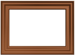 Wooden frame. 3D render.