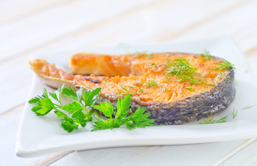 fried salmon