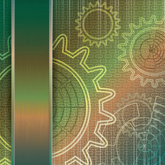 Abstract vector gear background