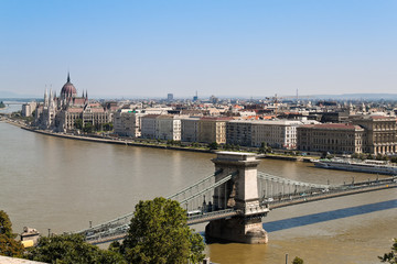 Fototapeta na wymiar Węgry, Budapeszt, Miasta, Most Łańcuchowy