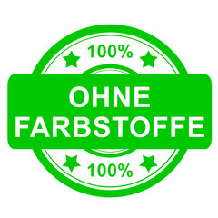 Stempel rund grün - 100% ohne Farbstoffe