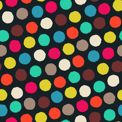 Seamless color pattern with grunge circles